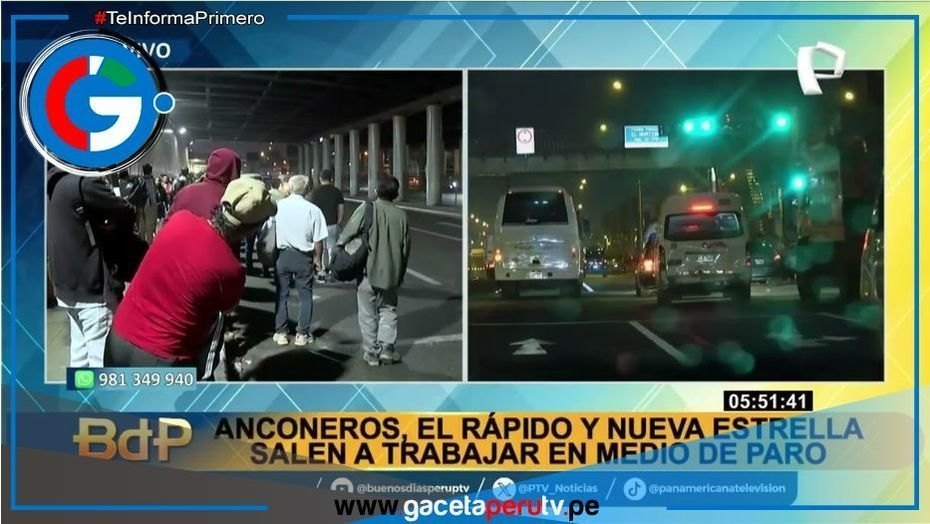 Lunes 7 de abril: transportistas paralizan Lima y confirman empresas que se suman al paro.