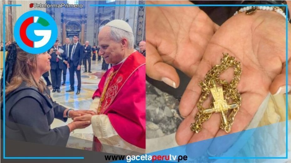 Presidenta Boluarte entrega Cruz de Motupe al papa León XIV