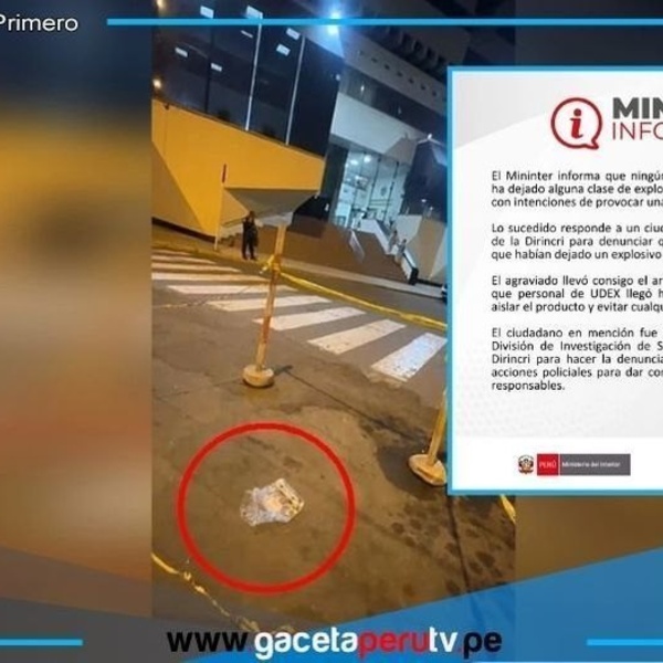 Víctima de extorsión llevó explosivo a sede policial; Mininter descarta amenaza directa 