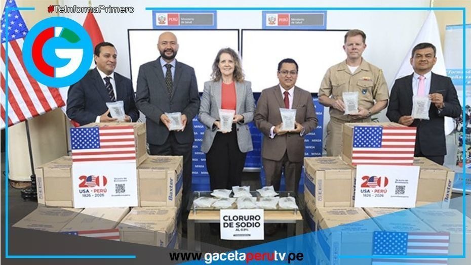 EE.UU. dona 160 mil frascos de suero fisiológico para hospitales del Perú 