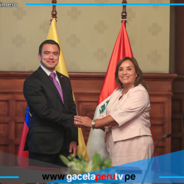 Dina Boluarte se reunió con el presidente de Ecuador 