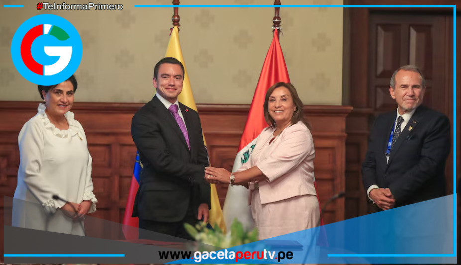 Dina Boluarte se reunió con el presidente de Ecuador