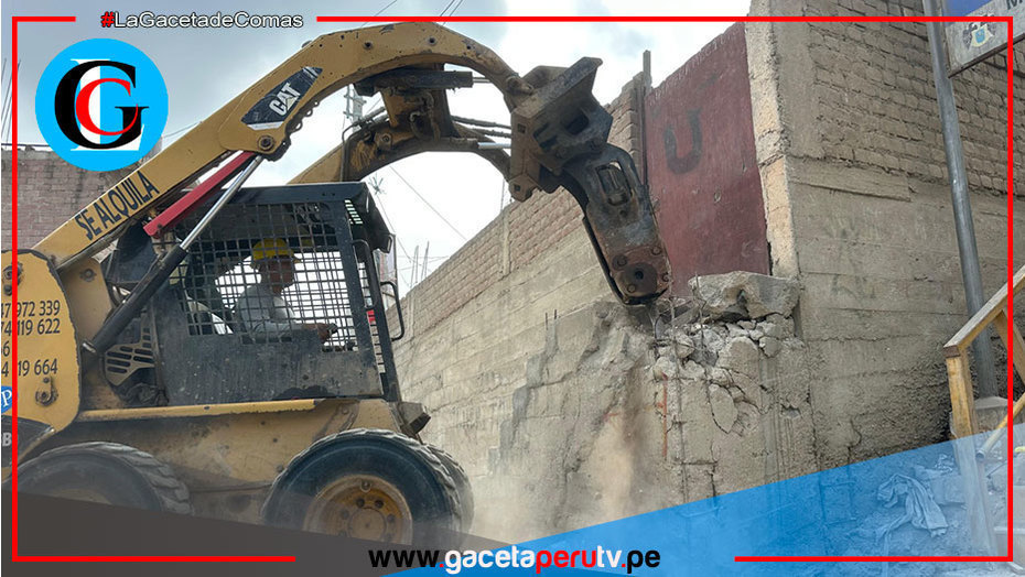 Municipio elimina construcciones ilegales en pasaje de San Gabriel Comas