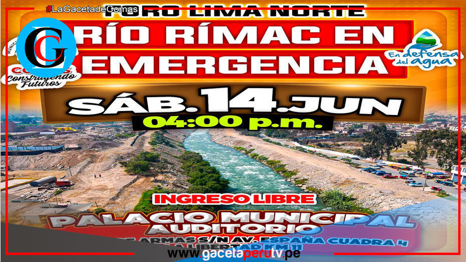 Comas organiza foro por agua y alerta sobre contaminación minera