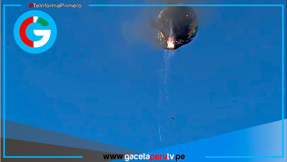 Globo con 22 personas cae incendiado en Santa Catarina Brasil