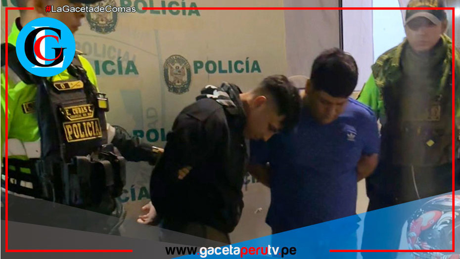 Serenos y policías capturan a dos sospechosos armados en Comas