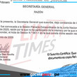 Filtran acta en la que se acordó reponer a Patricia Benavides