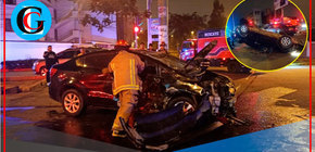 Chofer herido grave tras volcadura en cruce de Comas