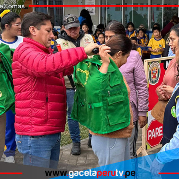 Municipalidad de Comas equipa brigadas escolares con material preventivo