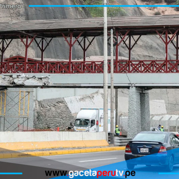 Costa Verde cierra tramo nocturno para reparar puente peatonal Barranco