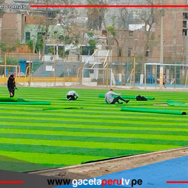 Ulises Villegas moderniza tres campos deportivos en Comas