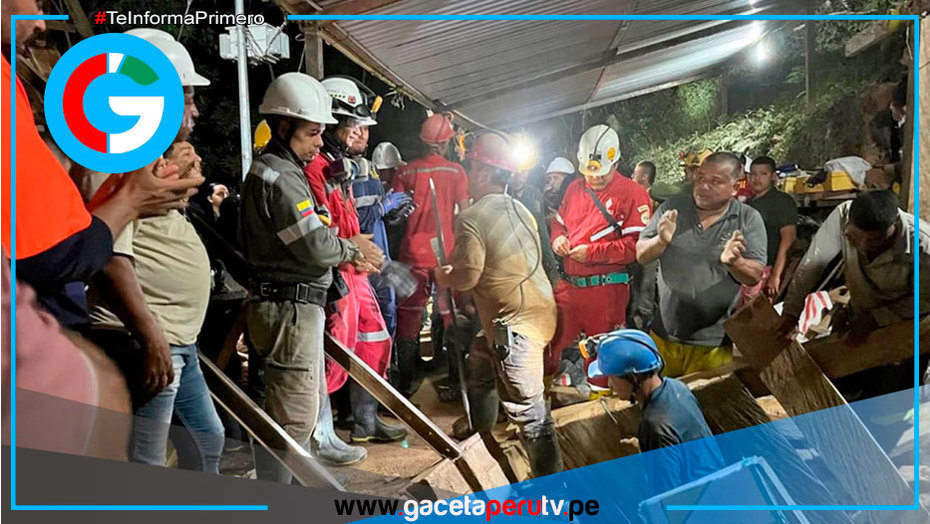 Colombia rescata con vida a 18 trabajadores atrapados en mina