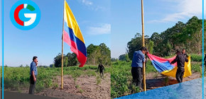 Operativo ciudadano y policial retira bandera extranjera en Santa Rosa