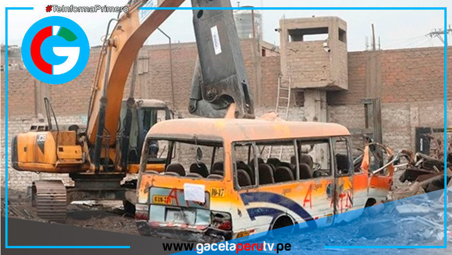 MTC destruye 162 vehículos informales para mejorar seguridad en transporte público