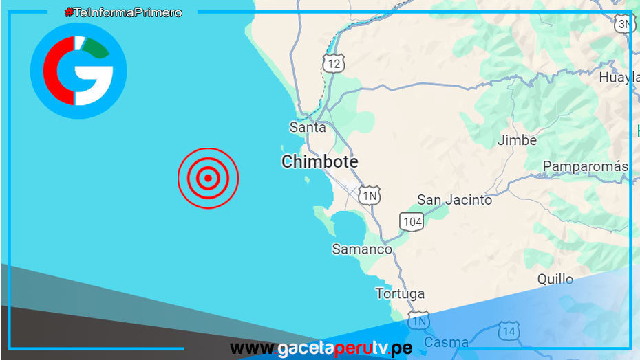 Sismo de 5.5 sacude Chimbote sin dejar daños reportados