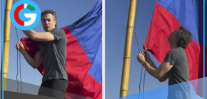 Precandidato aliado a Gustavo Petro iza bandera extranjera en Isla Chinería