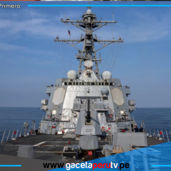 Vista del destructor U.S.S. Gravely (DDG 107), 13 de febrero de 2024. Foto: AP – Bernat Armangue