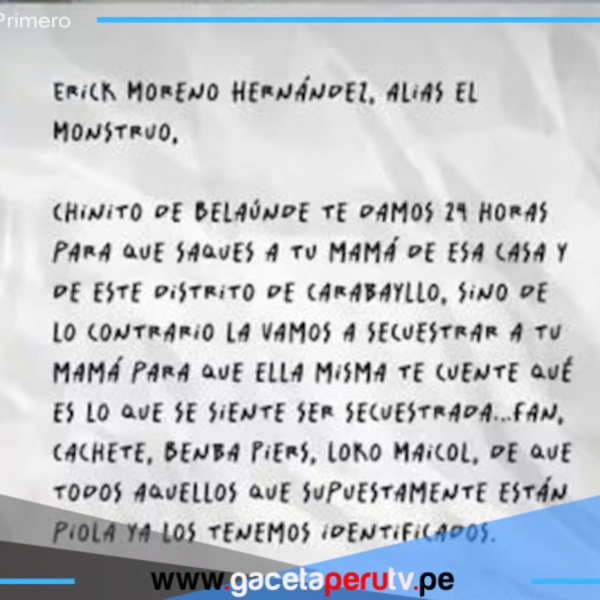 Amenazan con secuestrar a la mamá de ‘El Monstruo’: “Te damos 24 horas para que la saques de esa casa”