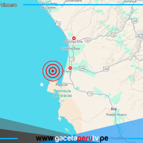 Sismo de magnitud 5.0 sacudió fuertemente la ciudad de Pisco en Ica