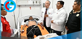 Ministro del Interior visita a policías lesionados en manifestaciones y anuncia respaldo institucional urgente