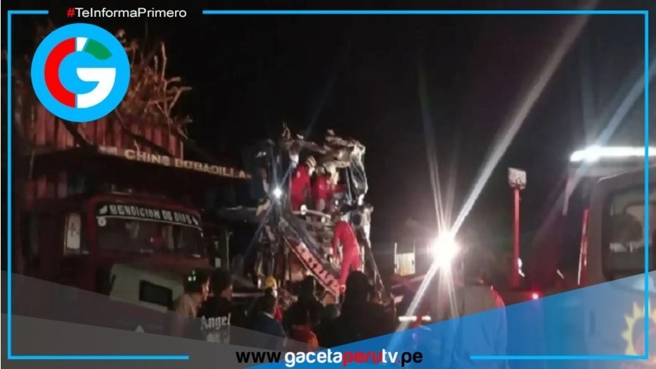 Choque entre bus y camión cañero deja heridos en La Libertad