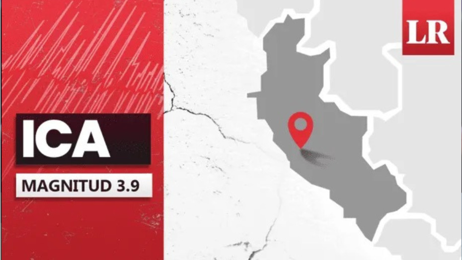 Temblor de magnitud 3,9 sacude región de Ica con epicentro bajo tierra