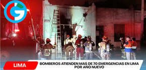 Bomberos atienden más de 70 emergencias en Lima por Año Nuevo