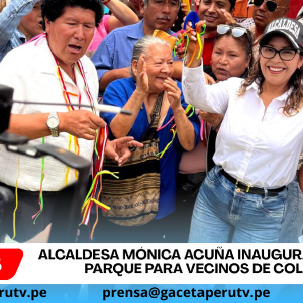 Alcaldesa Mónica Acuña inaugura moderno parque para vecinos de Collique