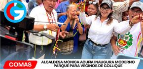 Alcaldesa Mónica Acuña inaugura moderno parque para vecinos de Collique