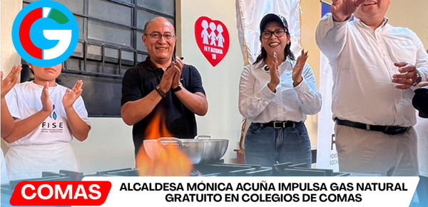 Alcaldesa Mónica Acuña impulsa gas natural gratuito en colegios de Comas