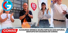 Alcaldesa Mónica Acuña impulsa gas natural gratuito en colegios de Comas