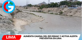 Aumenta caudal del río Rímac y activa alerta preventiva en Lima