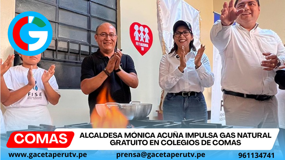 Alcaldesa Mónica Acuña impulsa gas natural gratuito en colegios de Comas