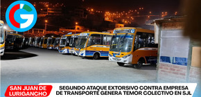 Segundo ataque extorsivo contra empresa de transporte genera temor colectivo en SJL