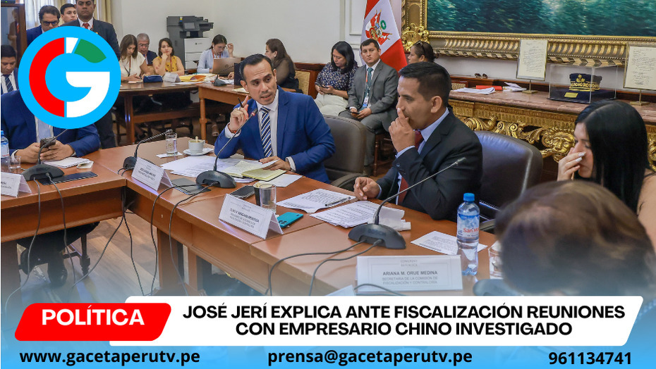 José Jerí explica ante Fiscalización reuniones con empresario chino investigado