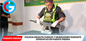Policía incauta fusiles y municiones durante operativo en Puente Piedra