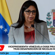 Vicepresidenta Venezuela exige prueba de vida tras desaparición de Nicolás Maduro