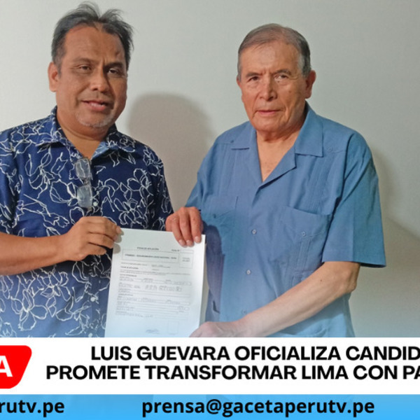 Luis Guevara oficializa candidatura y promete transformar Lima con Partido RUNA