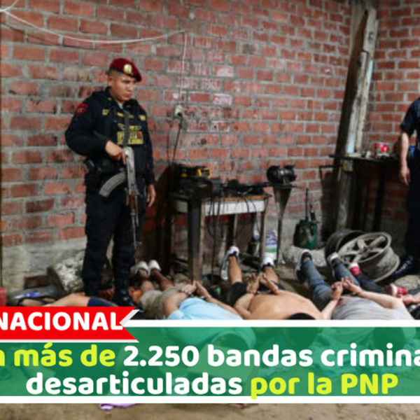 Son más de 2.250 bandas criminales desarticuladas por la PNP