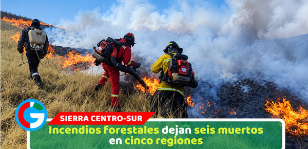 Incendios forestales dejan seis muertos en cinco regiones 