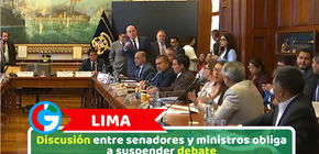 Lima: Discusión entre senadores y ministros obliga a suspender debate