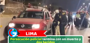 Lima: Persecución policial termina con un muerto y dos heridos