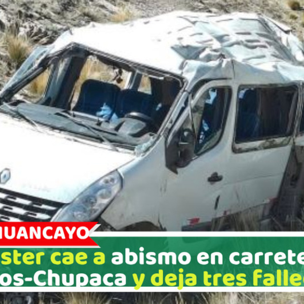 Cúster cae a abismo en carretera Yauyos-Chupaca y deja tres fallecidos