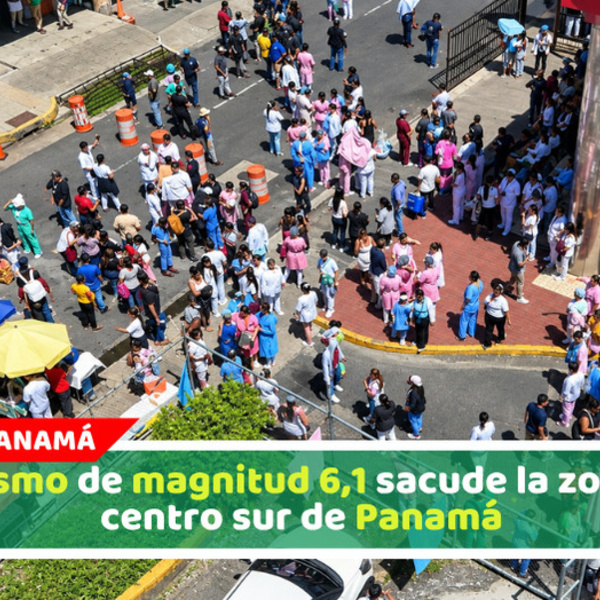 Sismo de magnitud 6,1 sacude la zona centro sur de Panamá