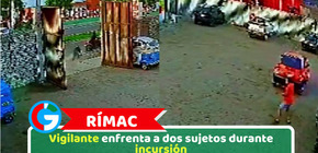 Rímac: Vigilante enfrenta a dos sujetos durante incursión