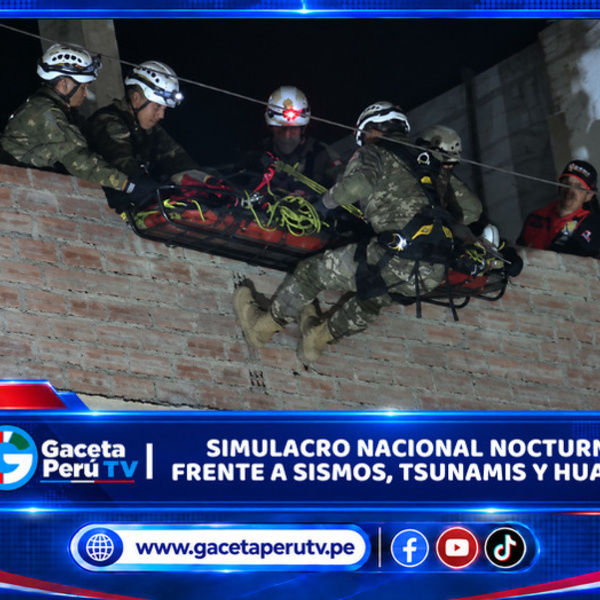 Simulacro Nacional Nocturno frente a sismos, tsunamis y huaicos