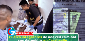 Cuatro integrantes de una red criminal son detenidos en Carabayllo