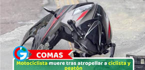 Comas: Motociclista muere tras atropellar a ciclista y peatón