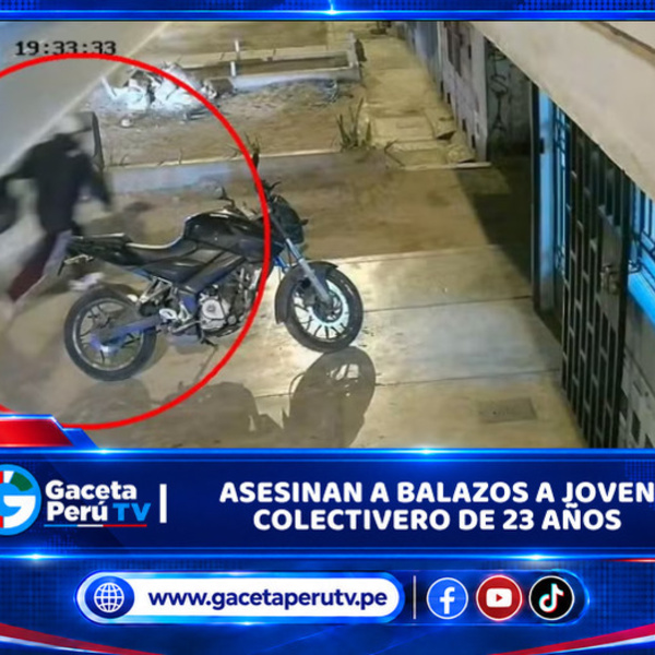 Asesinan a balazos a joven colectivero de 23 años