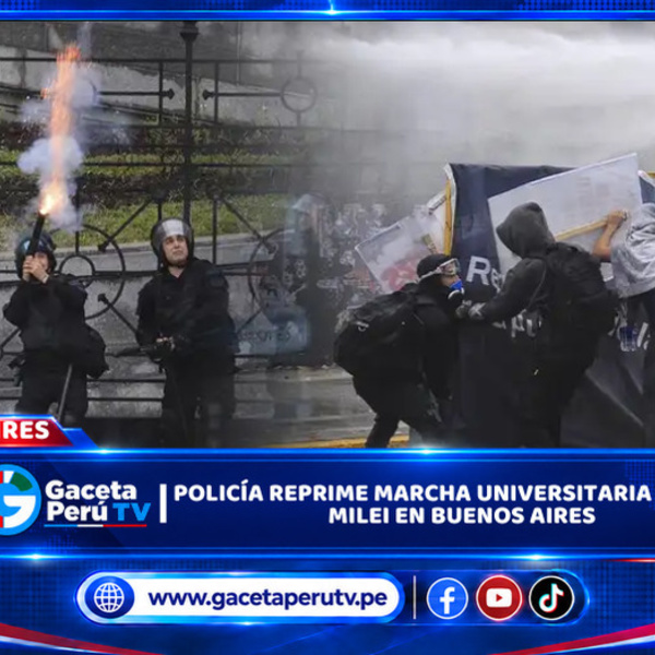 Policía reprime marcha universitaria contra Milei en Buenos Aires
